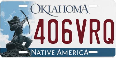 OK license plate 406VRQ