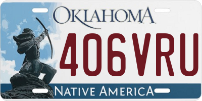 OK license plate 406VRU