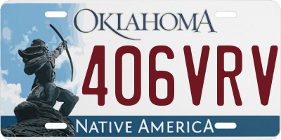 OK license plate 406VRV