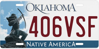 OK license plate 406VSF