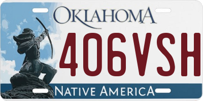OK license plate 406VSH