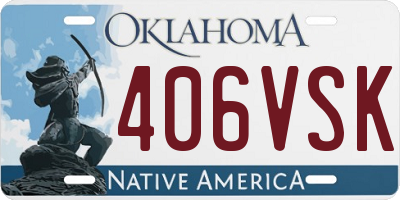 OK license plate 406VSK