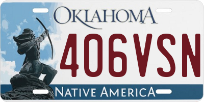 OK license plate 406VSN