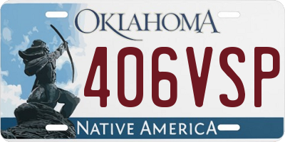OK license plate 406VSP