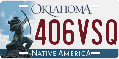 OK license plate 406VSQ