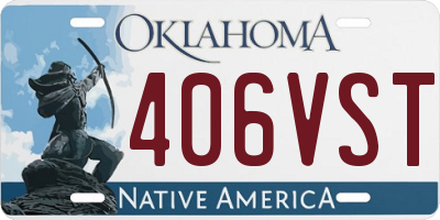 OK license plate 406VST