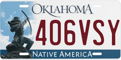 OK license plate 406VSY