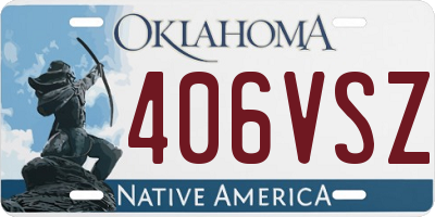 OK license plate 406VSZ