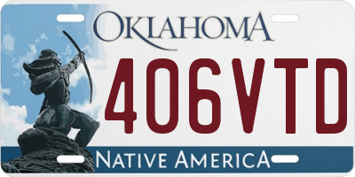 OK license plate 406VTD
