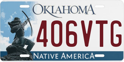 OK license plate 406VTG