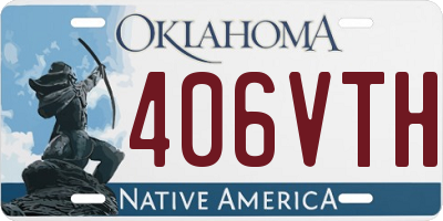OK license plate 406VTH