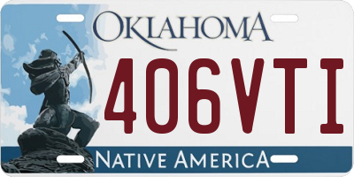 OK license plate 406VTI