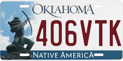 OK license plate 406VTK