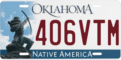 OK license plate 406VTM
