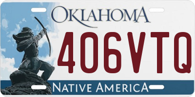 OK license plate 406VTQ