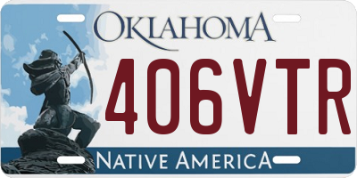 OK license plate 406VTR