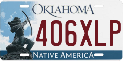 OK license plate 406XLP