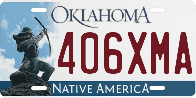 OK license plate 406XMA