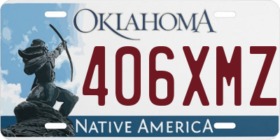 OK license plate 406XMZ