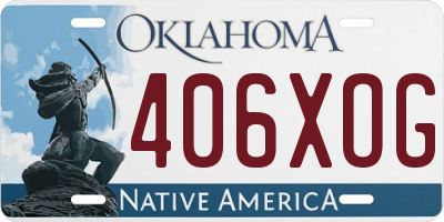 OK license plate 406XOG