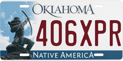 OK license plate 406XPR