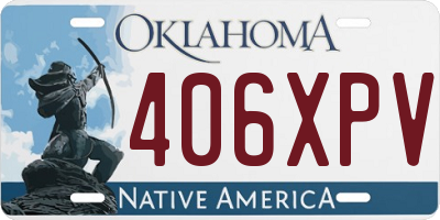 OK license plate 406XPV