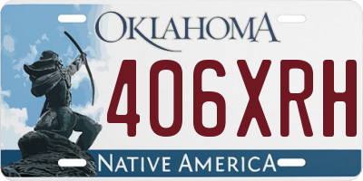 OK license plate 406XRH