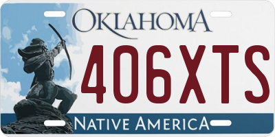 OK license plate 406XTS