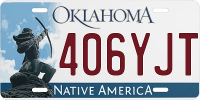 OK license plate 406YJT