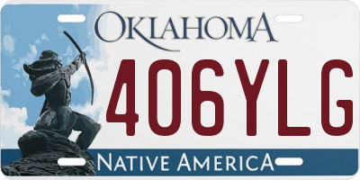 OK license plate 406YLG