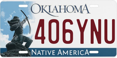 OK license plate 406YNU