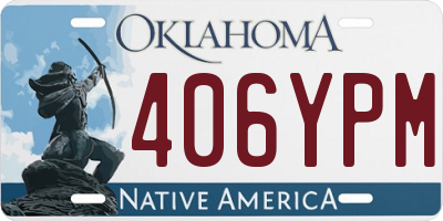 OK license plate 406YPM