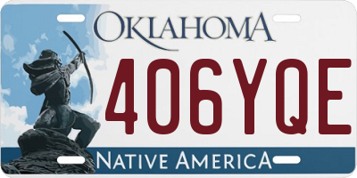 OK license plate 406YQE