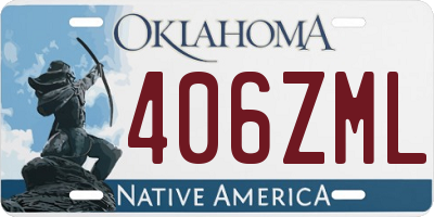 OK license plate 406ZML