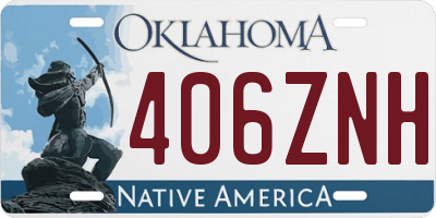OK license plate 406ZNH