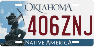 OK license plate 406ZNJ