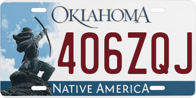 OK license plate 406ZQJ