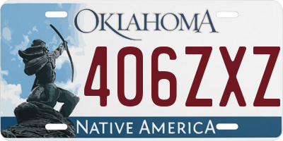 OK license plate 406ZXZ
