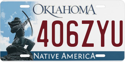 OK license plate 406ZYU