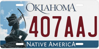 OK license plate 407AAJ