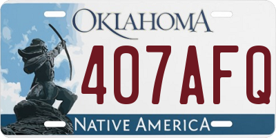 OK license plate 407AFQ