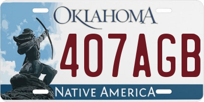 OK license plate 407AGB