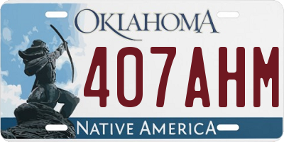 OK license plate 407AHM
