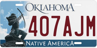 OK license plate 407AJM