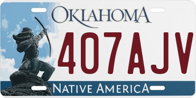 OK license plate 407AJV