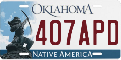 OK license plate 407APD