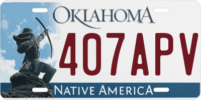 OK license plate 407APV