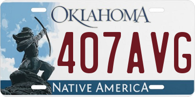 OK license plate 407AVG