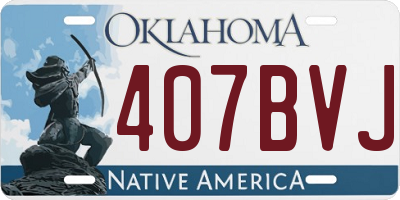 OK license plate 407BVJ