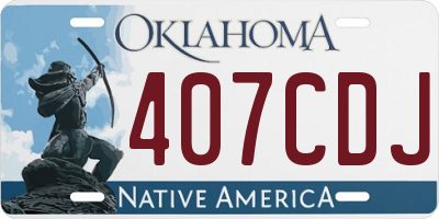 OK license plate 407CDJ